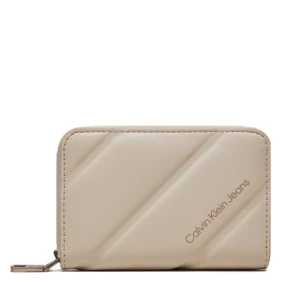 Portfel Calvin Klein Jeans Quileted Med Zip K60K612256 Écru