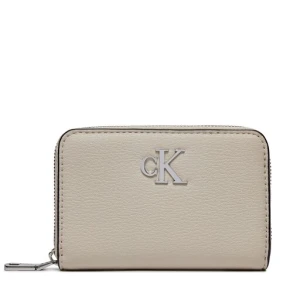 Portfel Calvin Klein Minimal Monogram Med Za K60K611500 Beżowy