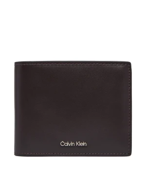 Portfel Calvin Klein Raised Billfold W/ Coin LV04D1163G Brązowy