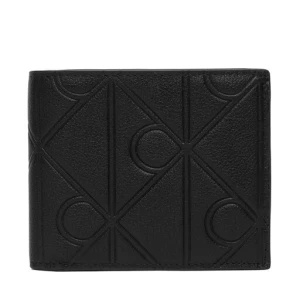 Portfel Calvin Klein Xl Emblem Aop Emboss Ew Billfold LV04D1177G Czarny