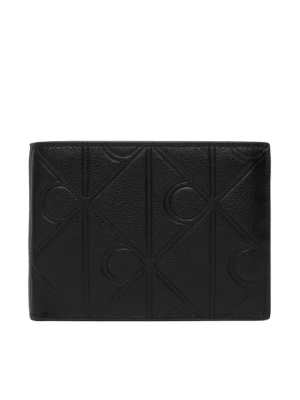 Portfel Calvin Klein Xl Emblem Aop Emboss Trifold LV04D1235G Czarny