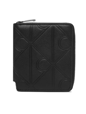Portfel Calvin Klein Xl Emblem Aop Emboss Zipp Bill Fo LV04D1176G Czarny