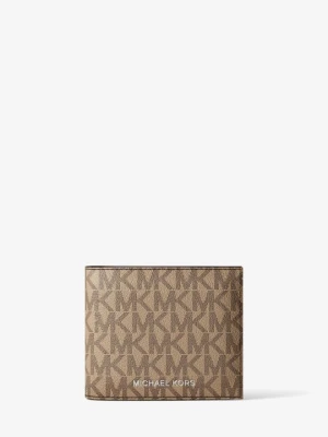 Portfel Cooper z logo i kieszonką na monet Michael Kors