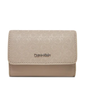 Portfel damski Calvin Klein Ck Must Aop Small Trifold W Zip LV04F1038G Beżowy