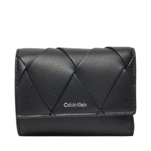 Portfel damski Calvin Klein Ck Woven Small Trifold K60K612953 Czarny