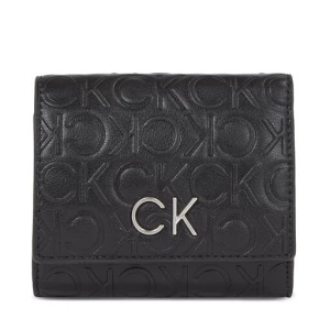 Portfel damski Calvin Klein Re-Lock Trifold Xs Emb K60K611321 Ck Black BAX