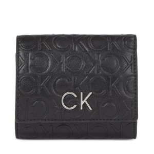 Portfel damski Calvin Klein Re-Lock Trifold Xs Emb K60K611321 Czarny