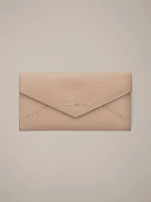 Portfel Damski Jasnoróżowy Duża Kopertówka Lancerto