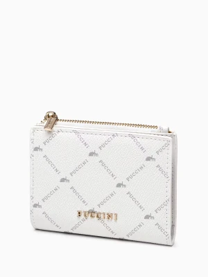 Portfel damski mały monogram biały Puccini