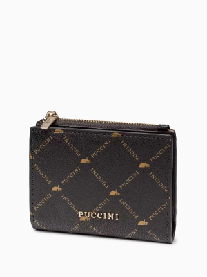 Portfel damski mały monogram brązowy Puccini