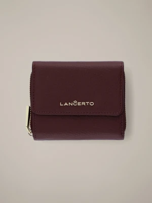 Portfel Damski Skórzany Burgundowy z RFID Mały Lancerto