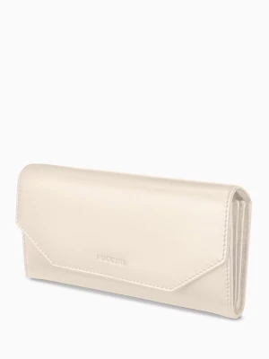 Portfel damski skórzany duży beżowy Puccini