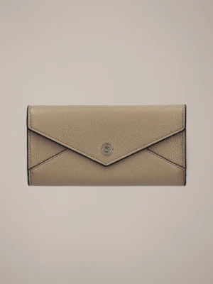 Portfel Damski Skórzany Jasnobrązowy Duży z RFID Lancerto