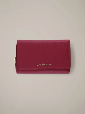 Portfel Damski Skórzany Purpurowy z RFID Lancerto