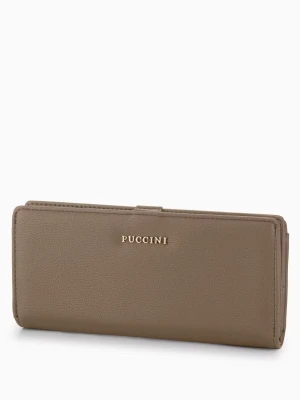 Portfel damski ze skóry ekologiczej brązowy Puccini