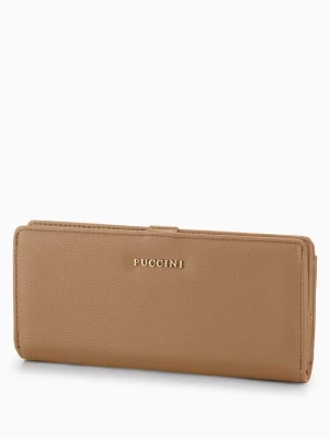Portfel damski ze skóry ekologicznej brązowy Puccini