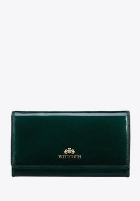 Portfel damski ze skóry lakierowanej duży zielony Wittchen