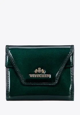 Portfel damski ze skóry lakierowanej zielony Wittchen