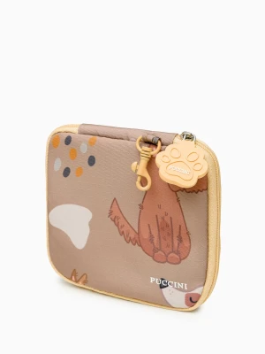 Portfel dla dzieci brązowy psy Puccini