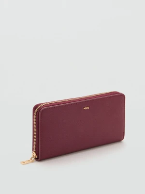 Portfel efekt skóry saffiano burgund - Kobieta - Rozmiar uniwersalny - MANGO