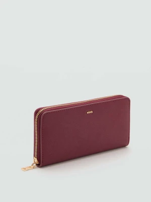 Portfel efekt skóry saffiano burgund - Kobieta - Rozmiar uniwersalny - MANGO