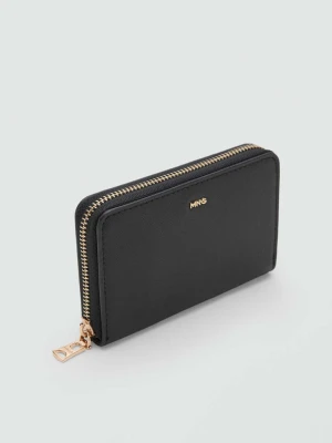 Portfel efekt skóry saffiano czarny - Kobieta - Rozmiar uniwersalny - MANGO