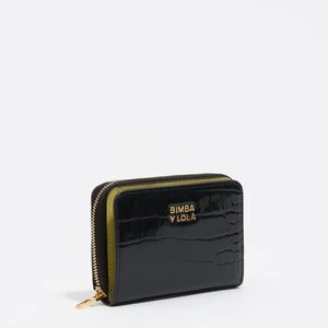 Portfel faktura połysk czarny BIMBA Y LOLA