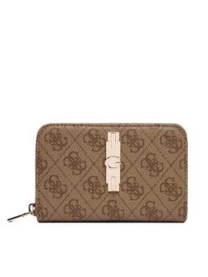 Portfel Guess Yvonne Logo Slg SWSG23 78140 Beżowy ciemny