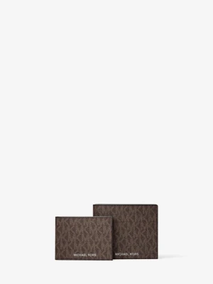 Portfel Harrison z klapką i logo Michael Kors