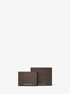 Portfel Harrison z klapką i logo Michael Kors