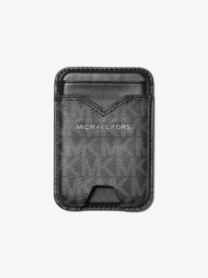Portfel Hudson MagSafe z charakterystycznym logo Michael Kors CZARNY (Czarny)
