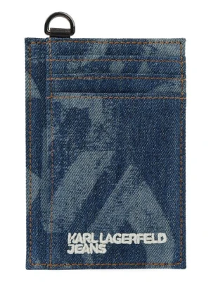 Portfel KARL LAGERFELD niebieski denim