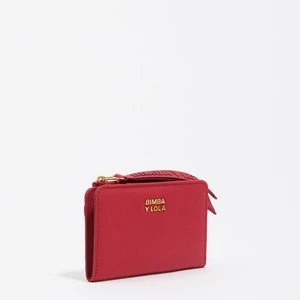 Portfel kompaktowy nylon czerwony BIMBA Y LOLA