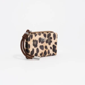 Portfel kompaktowy nylon Leopard naturalny BIMBA Y LOLA