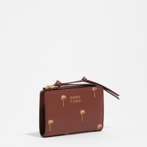 Portfel kompaktowy Palms piaskowy BIMBA Y LOLA