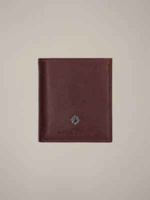 Portfel Męski Skórzany Bordowy Mały z RFID Lancerto