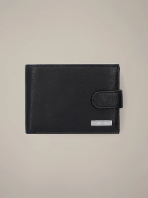 Portfel Męski Skórzany Czarny z RFID Lancerto