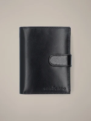 Portfel Męski Skórzany Czarny z RFID Lancerto