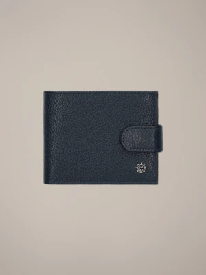 Portfel Męski Skórzany Granatowy Mały z RFID Lancerto