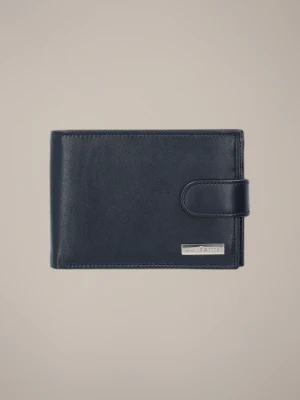 Portfel Męski Skórzany Granatowy z RFID Lancerto
