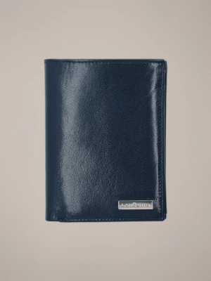 Portfel Męski Skórzany Granatowy z RFID Lancerto
