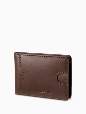 Portfel męski skórzany mały ciemnobrązowy Puccini