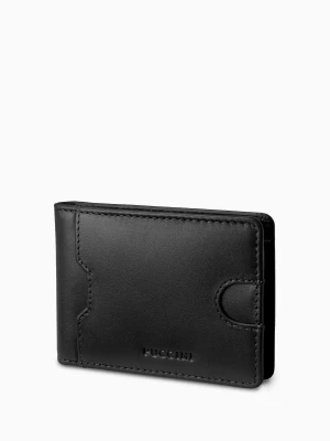 Portfel męski skórzany mały czarny Puccini