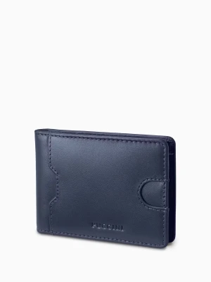 Portfel męski skórzany mały granatowy Puccini