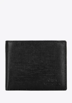 Portfel męski z naturalnej skóry Saffiano czarny Wittchen