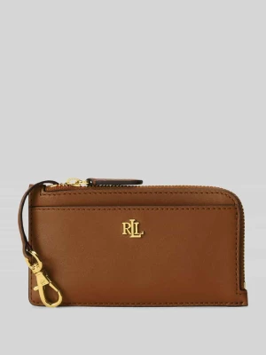 Portfel na drobne z naturalnej skóry Lauren Ralph Lauren Koniakowy