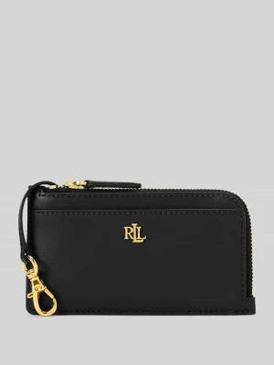 Portfel na drobne z naturalnej skóry Lauren Ralph Lauren Czarny