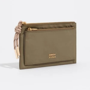 Portfel pocket nylon oliwkowy BIMBA Y LOLA OLIVE