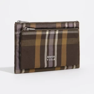 Portfel pocket żakard tartan hunter green BIMBA Y LOLA