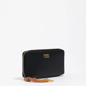 Portfel poziomy średni skóra czarny BIMBA Y LOLA